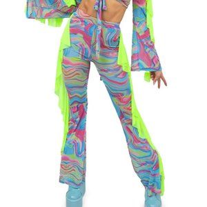 Dream Date Ruffled Bell Bottoms